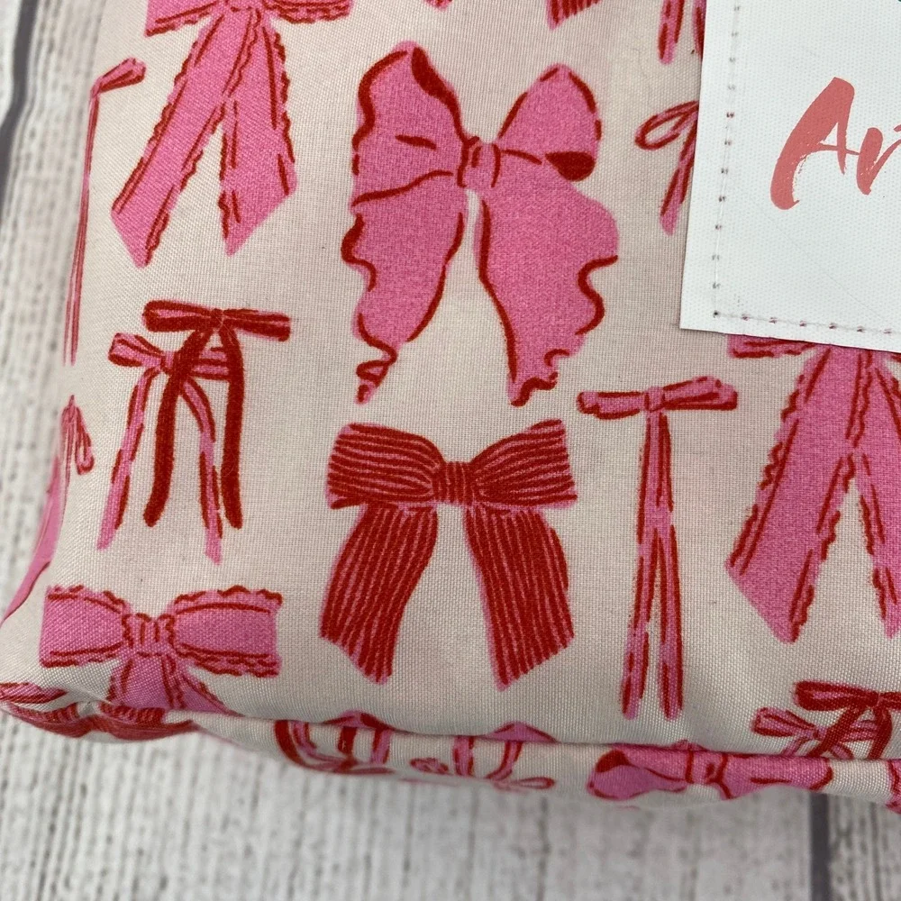 Berkshire Sheet Set KING Artist Series Pink Red Bow Ribbon Krissy Mast Whimsical